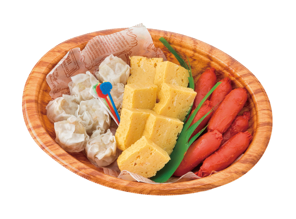 シューマイ・玉子焼・赤ウィンナーケチャップ炒め